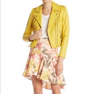 NWT Joie Radhiya Linen Floral Ruffle Skirt